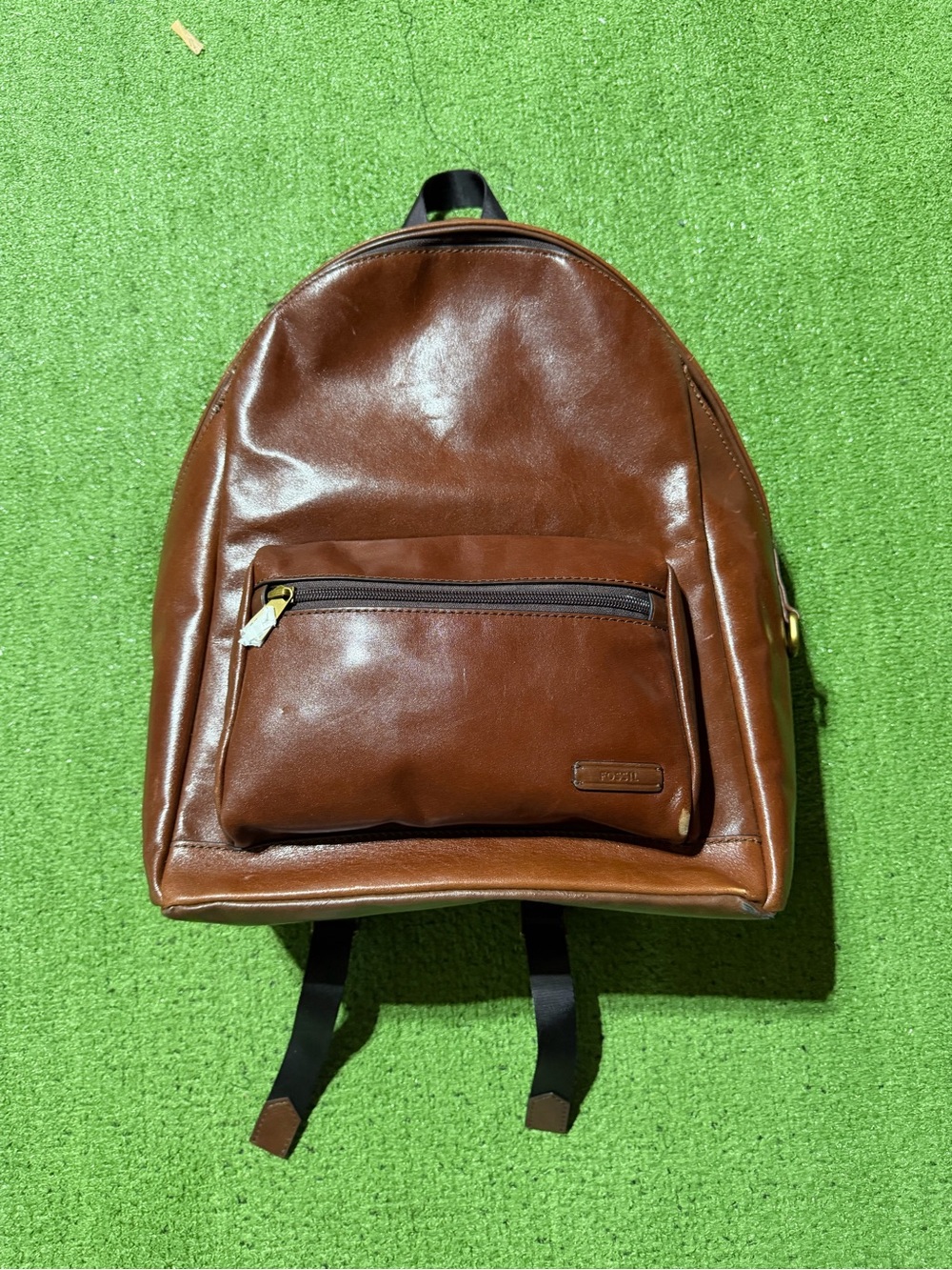 Fossil Sawyer Brown Leather Backpack Laptop Work Travel School Bag Men NWT $350